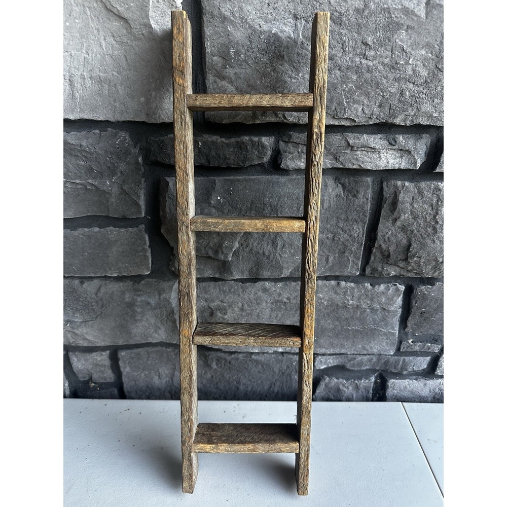 20" Wooden Ladder Tabletop Display Shelf Primitive Farmhouse Country Cottagecore